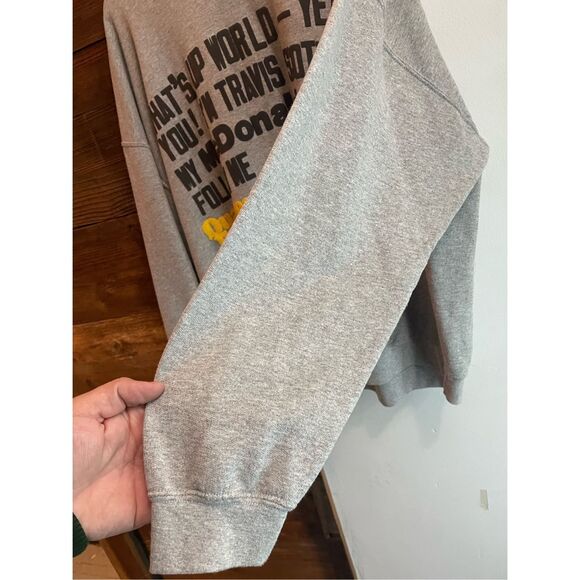 Travis Scott McDonald’s Order Puff Print Crewneck Sweater XL Hype 2020 - Picture 7 of 7